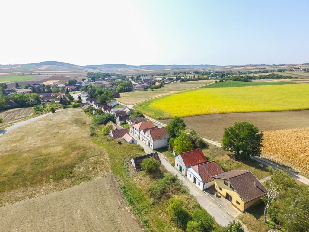 Marktgemeinde Nappersdorf-Kammersdorf aus der Luft